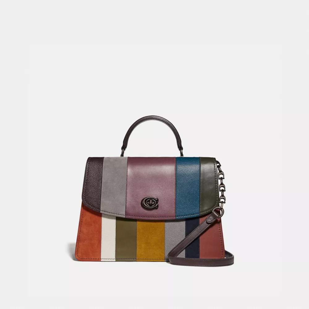 COACH® Outlet COACH® Parker Top Handle 32 With Patchwork Stripes