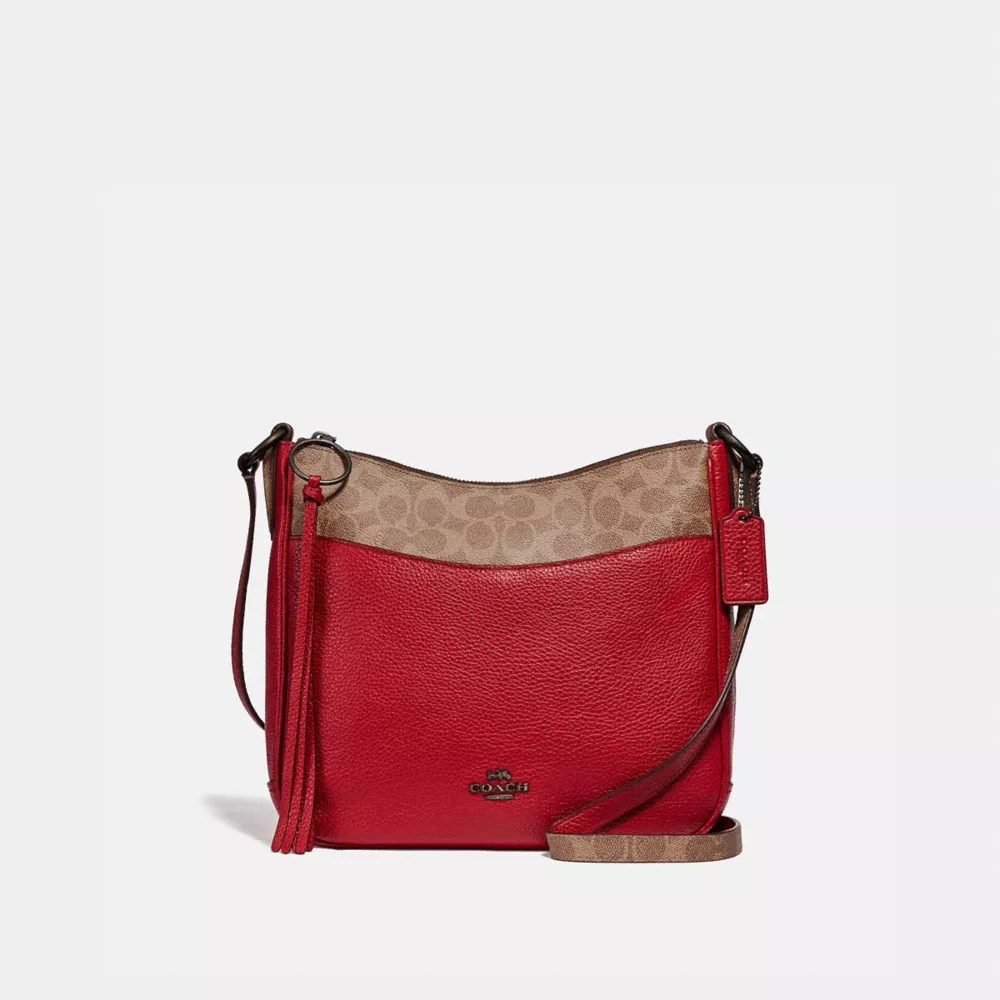 COACH® Chaise Crossbody Bag With Signature Canvas Blocking