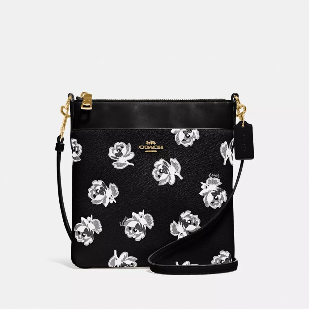 COACH® Outlet Kitt Messenger Crossbody Bag With Floral Print