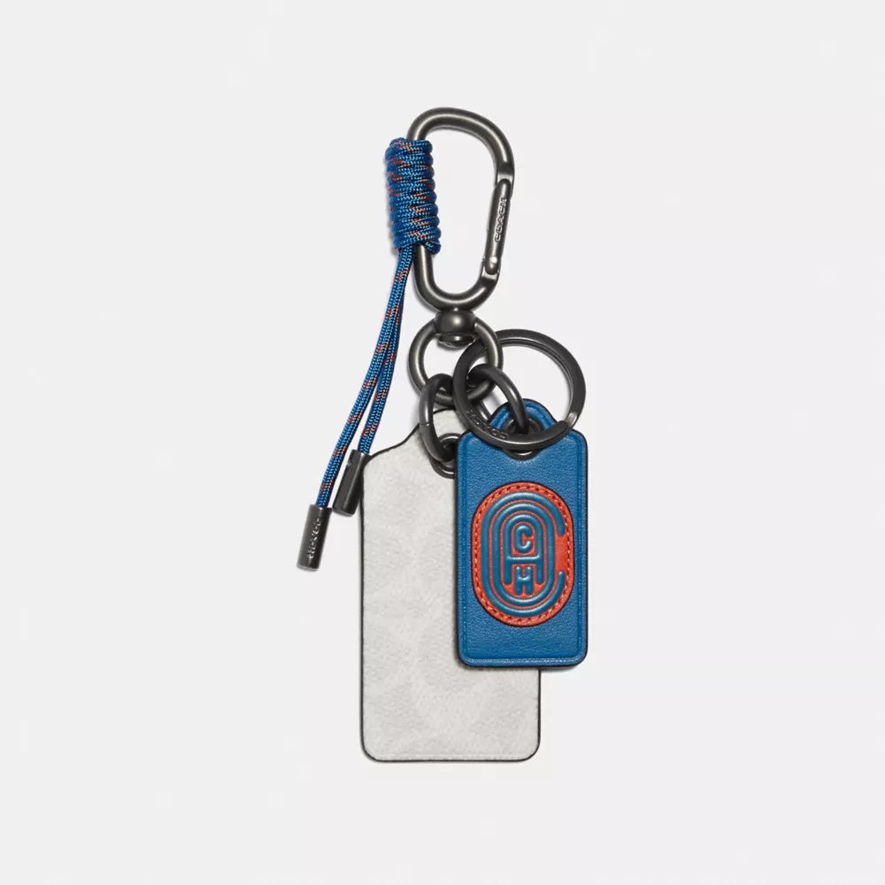 COACH® Outlet COACH® Key Fob In Signature Canvas With Coach Patch