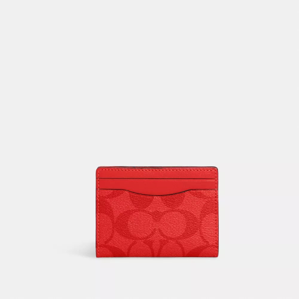 COACH® Card Case In Signature Canvas