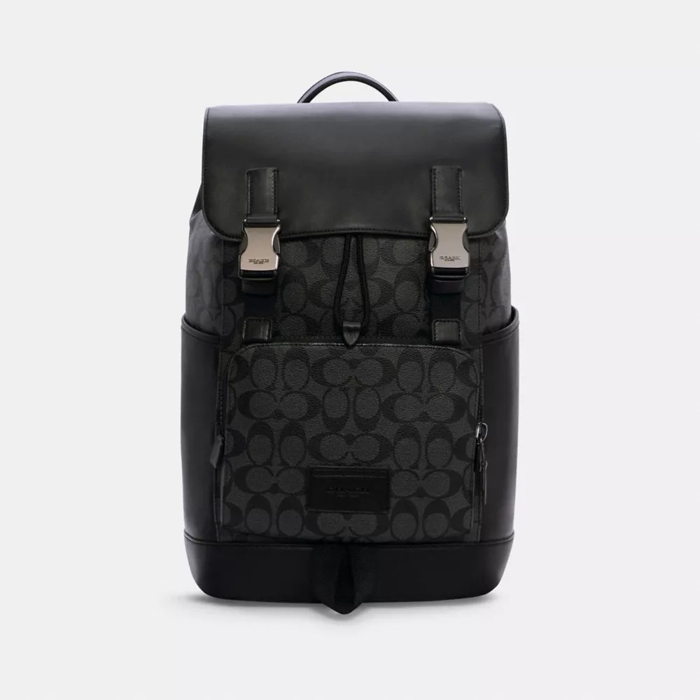 COACH® Outlet Track Backpack In Signature Canvas
