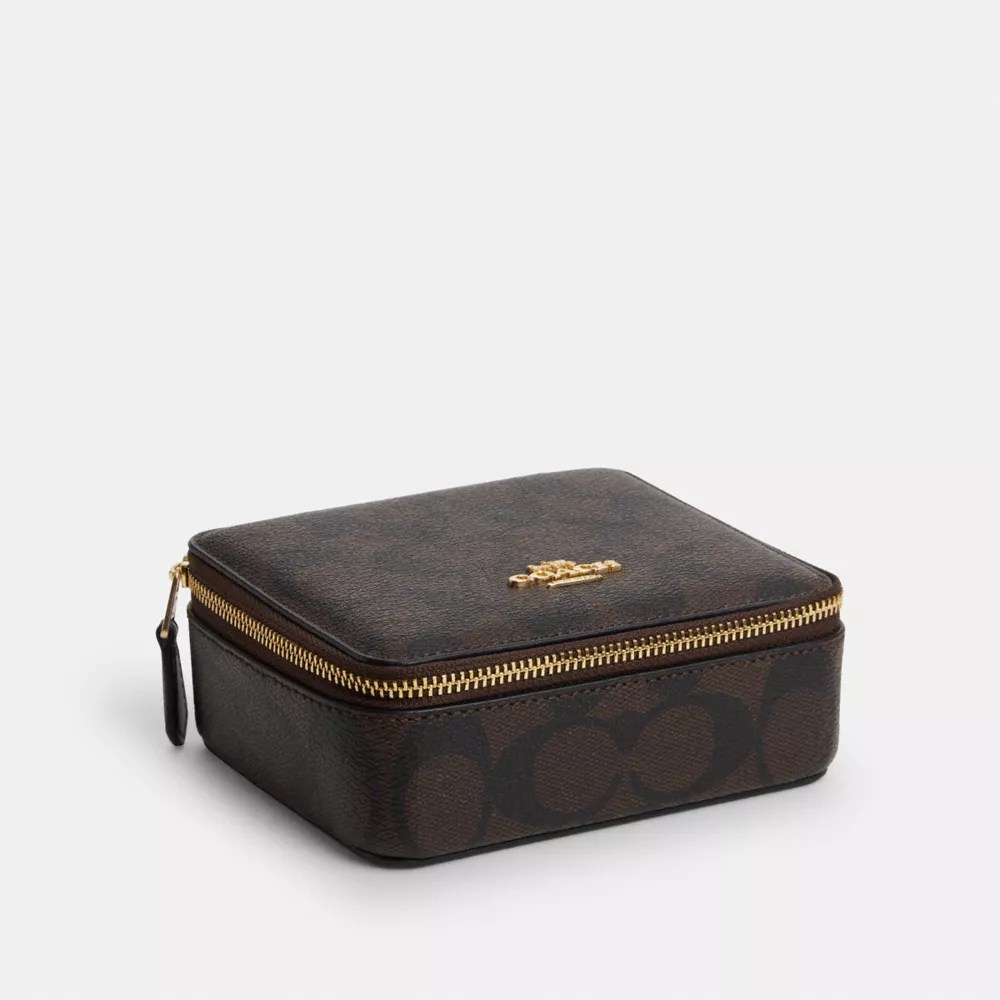 COACH® Outlet Large Jewelry Box In Signature Canvas