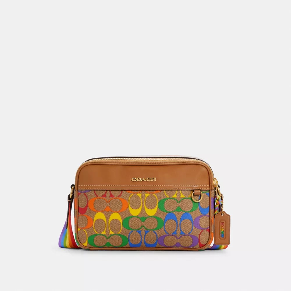 COACH® Outlet Graham Crossbody Bag In Rainbow Signature Canvas