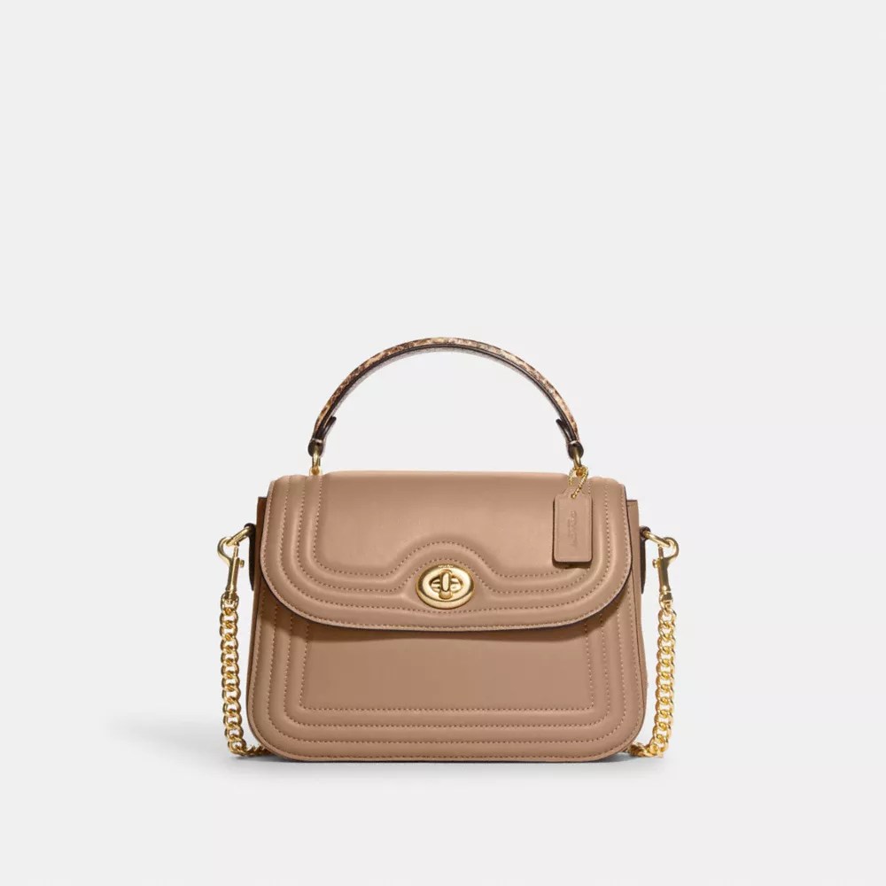 COACH® Marlie Top Handle Satchel With Border Quilting
