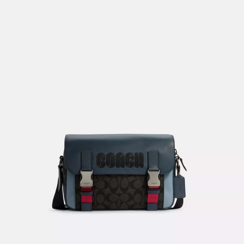 COACH® Track Crossbody Bag In Colorblock Signature Canvas With Coach