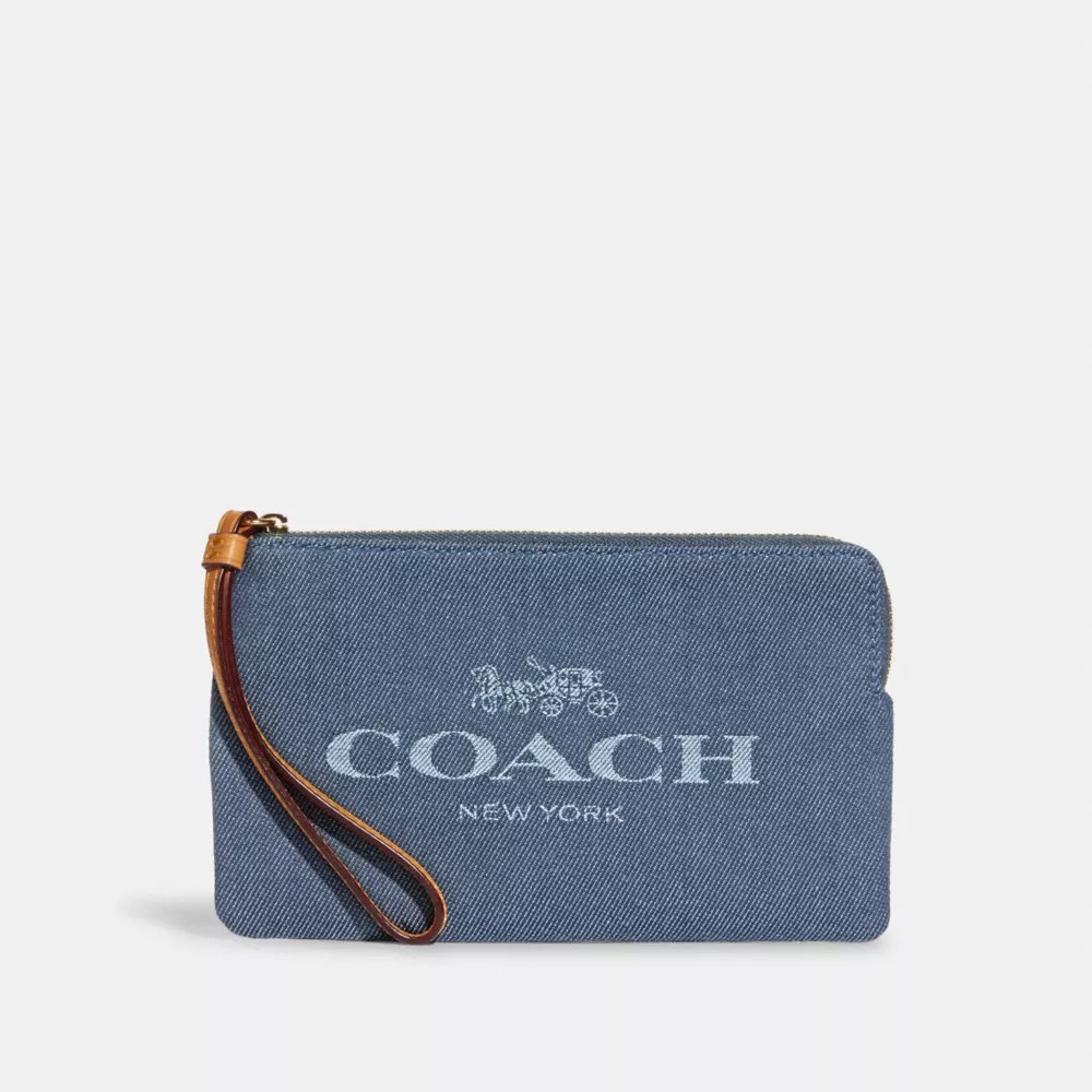 COACH® Outlet Large Corner Zip Wristlet With Coach