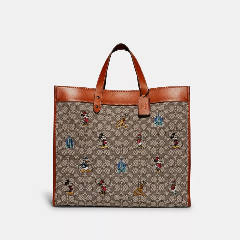 COACH® Outlet Disney X Coach Field Tote Bag 40 In Signature Textile