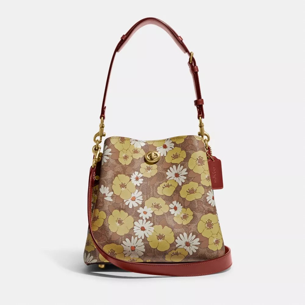 COACH® Outlet Willow Bucket Bag In Signature Canvas With Floral Print