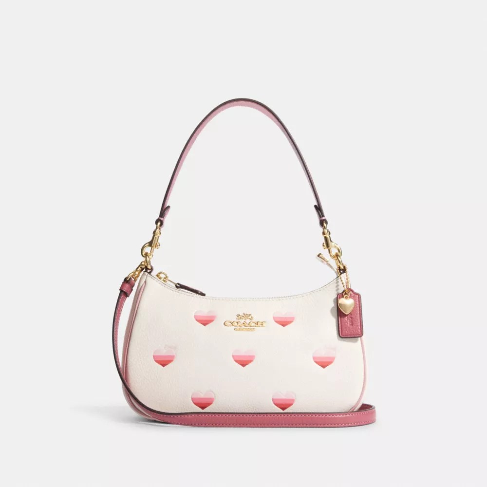COACH® Outlet COACH OUTLET® Teri Shoulder Bag With Stripe Heart Print