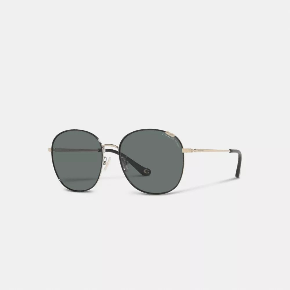 COACH® Metal Round Sunglasses