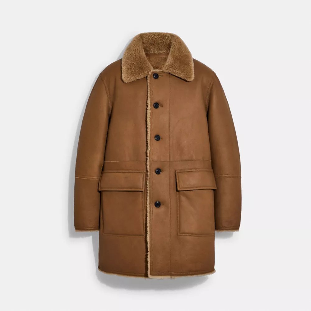 COACH® Outlet Reversible Shearling Coat