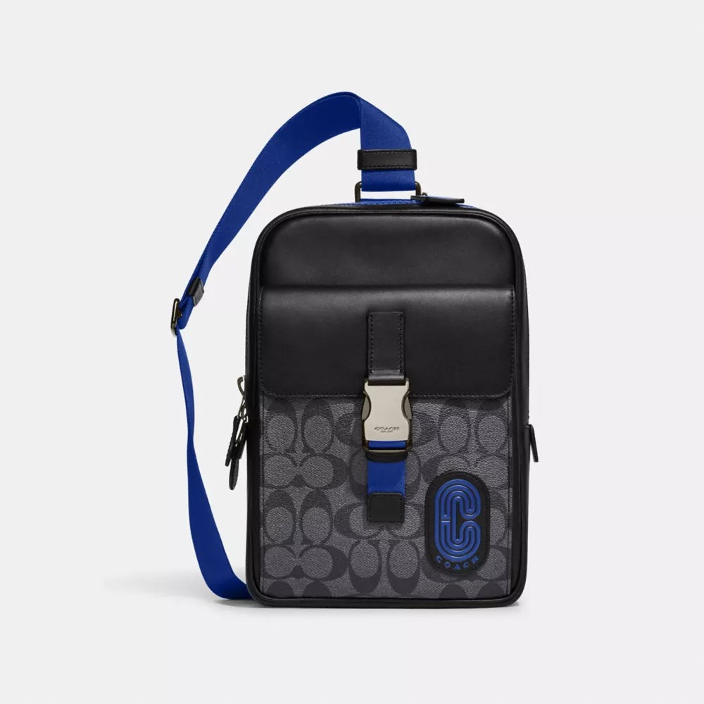 COACH® Outlet COACH® Track Pack In Signature Canvas With Coach Patch