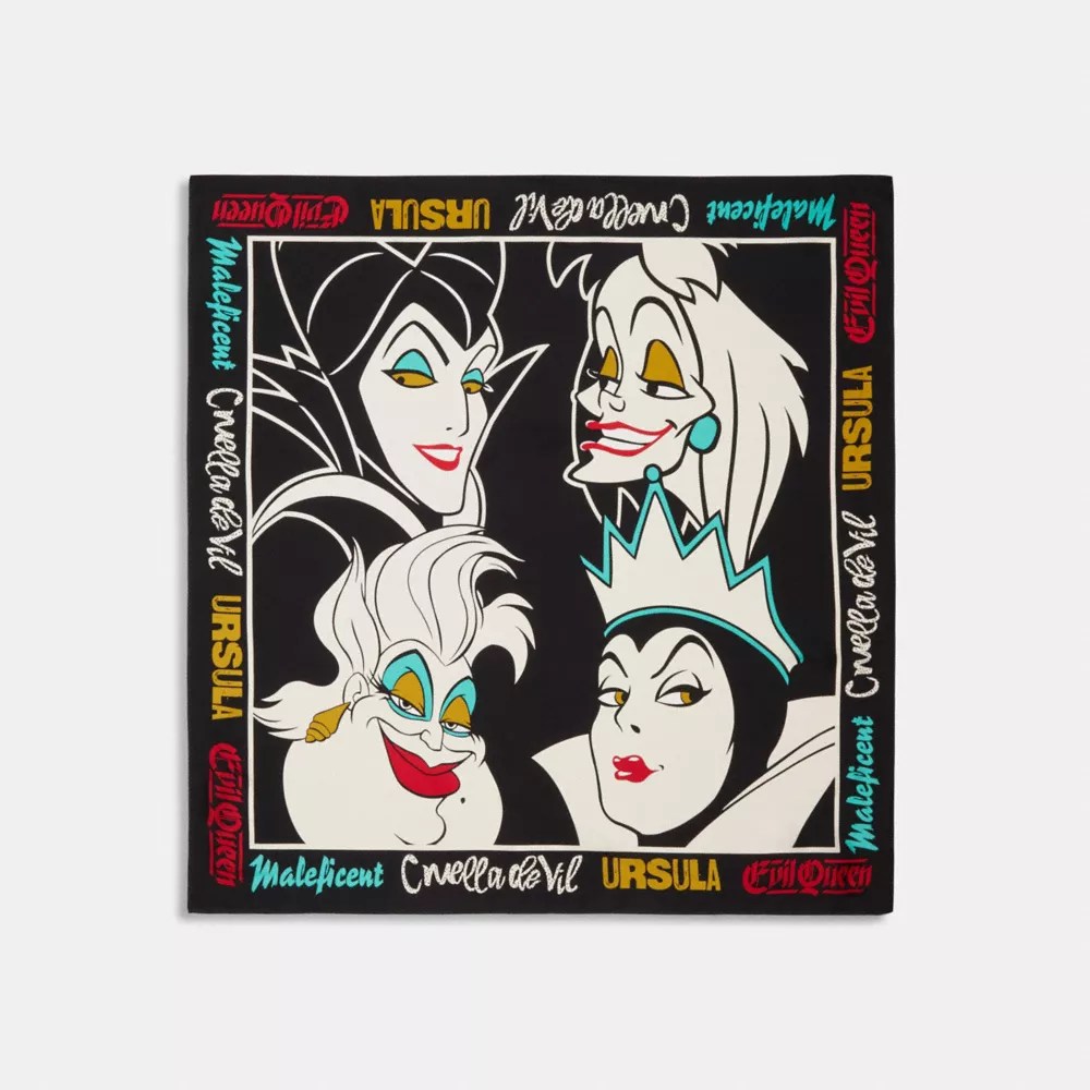 COACH® Disney X Coach Villains Print Silk Square Scarf