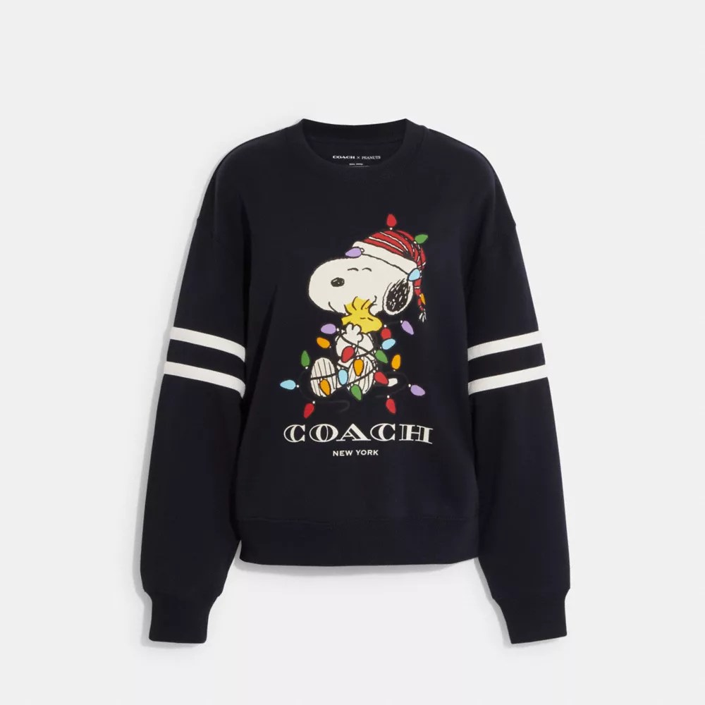COACH® Outlet Coach X Peanuts Snoopy Lights Crewneck