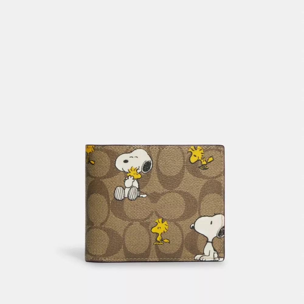 COACH® Outlet Coach X Peanuts 3 In 1 Wallet In Signature Canvas With