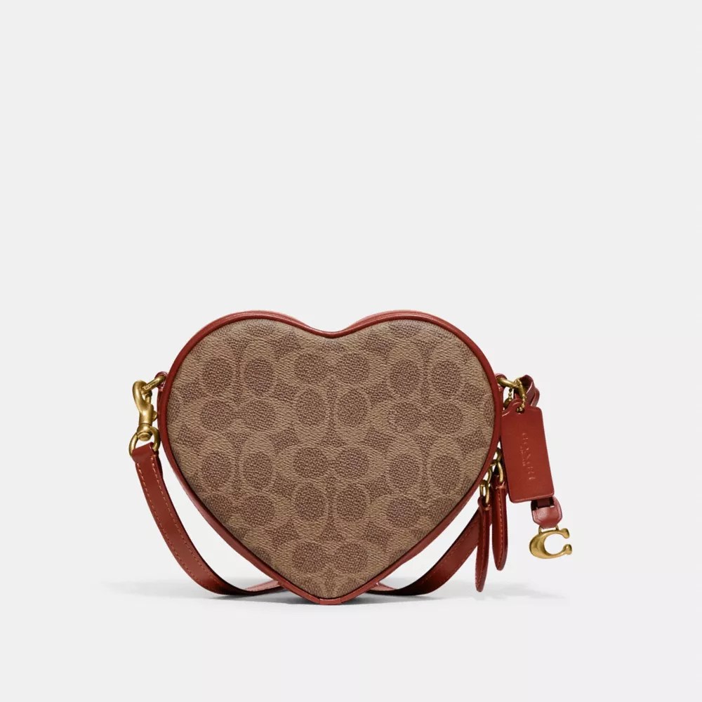 COACH® Heart Crossbody Bag In Signature Canvas