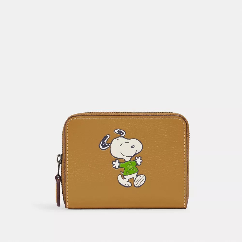 COACH® Outlet Coach X Peanuts Small Zip Around Wallet With Snoopy