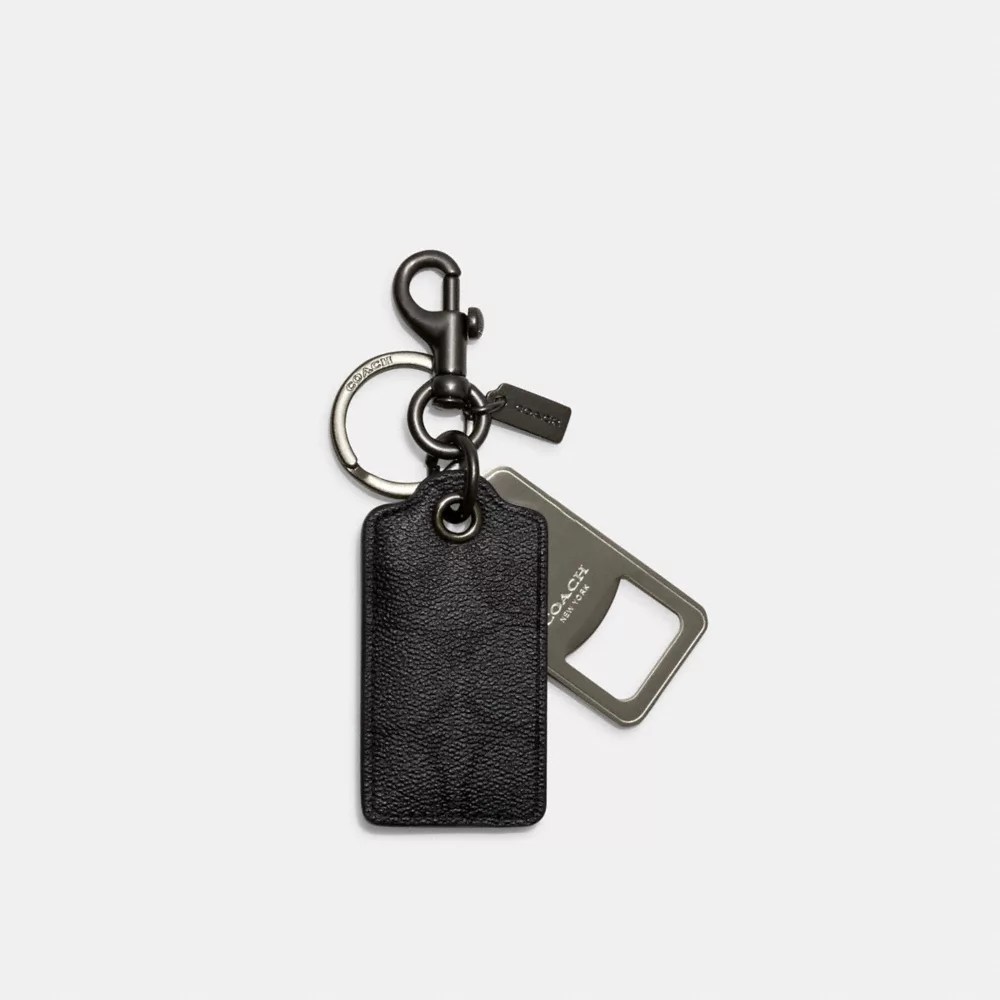 COACH® Outlet Bottle Opener Key Fob In Signature Canvas