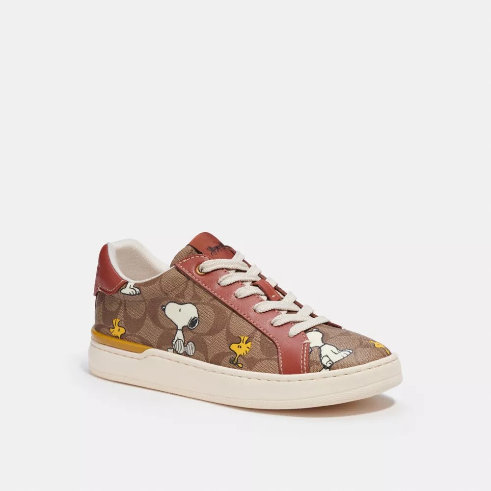 COACH® Outlet Coach X Peanuts Clip Low Top Sneaker In Signature