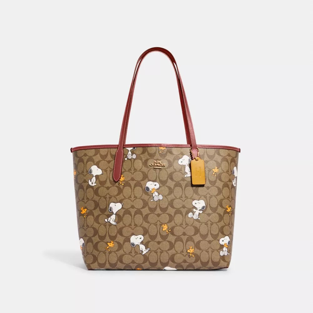COACH® Outlet Coach X Peanuts City Tote Bag In Signature Canvas With
