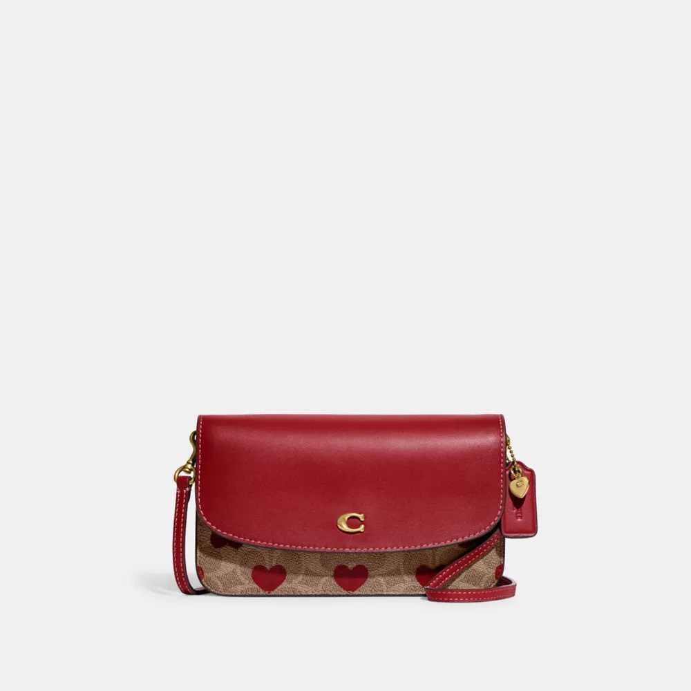 COACH® Hayden Crossbody Bag In Signature Canvas With Heart Print