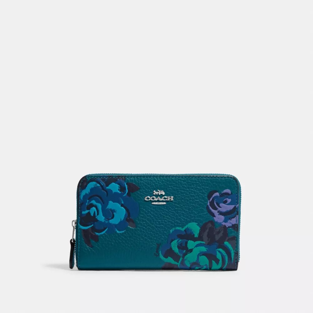 COACH® Medium Id Zip Wallet With Jumbo Floral Print