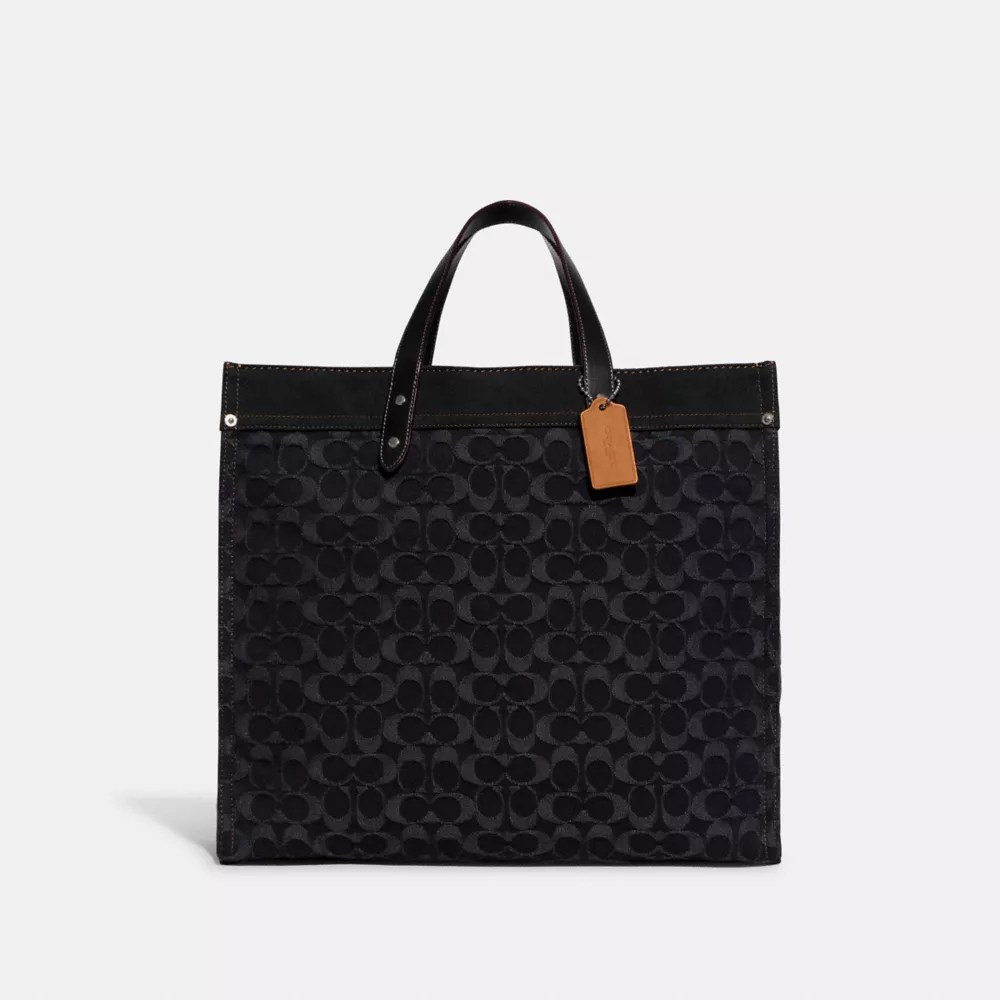 COACH® Outlet Field Tote Bag 40 In Signature Denim