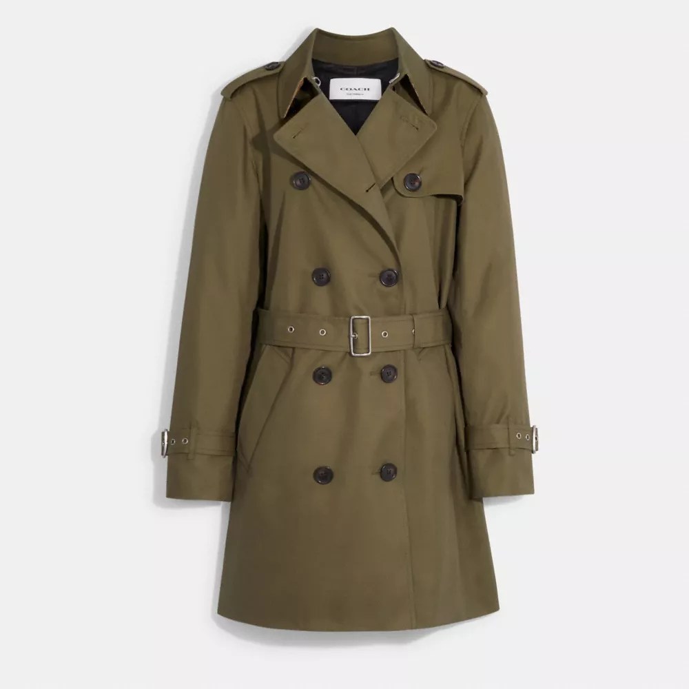 COACH® Outlet Solid Mid Trench Coat