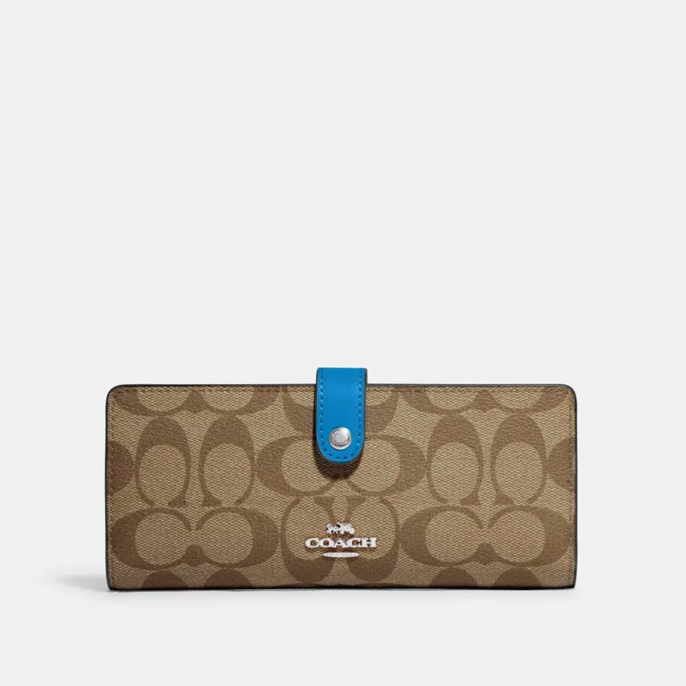 COACH® Slim Wallet In Signature Canvas