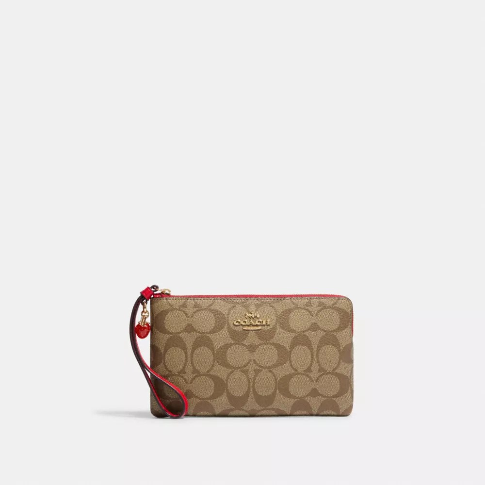 COACH® Outlet COACH® Large Corner Zip Wristlet In Signature Canvas