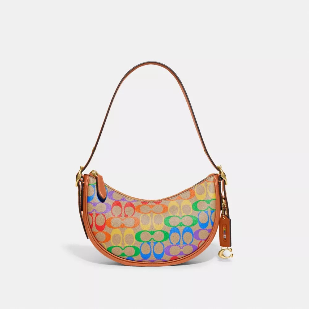 COACH® Outlet Luna Shoulder Bag In Rainbow Signature Canvas