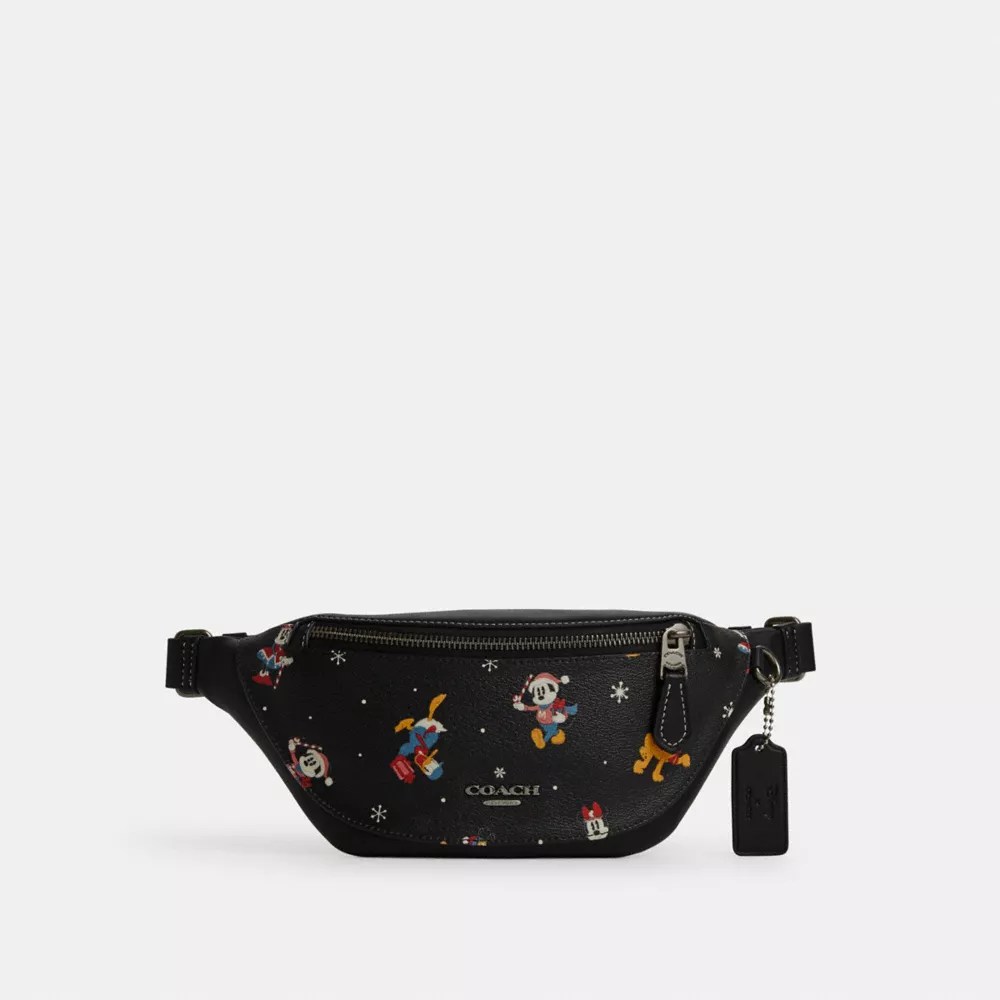 COACH® Outlet Disney X Coach Warren Mini Belt Bag With Holiday Print