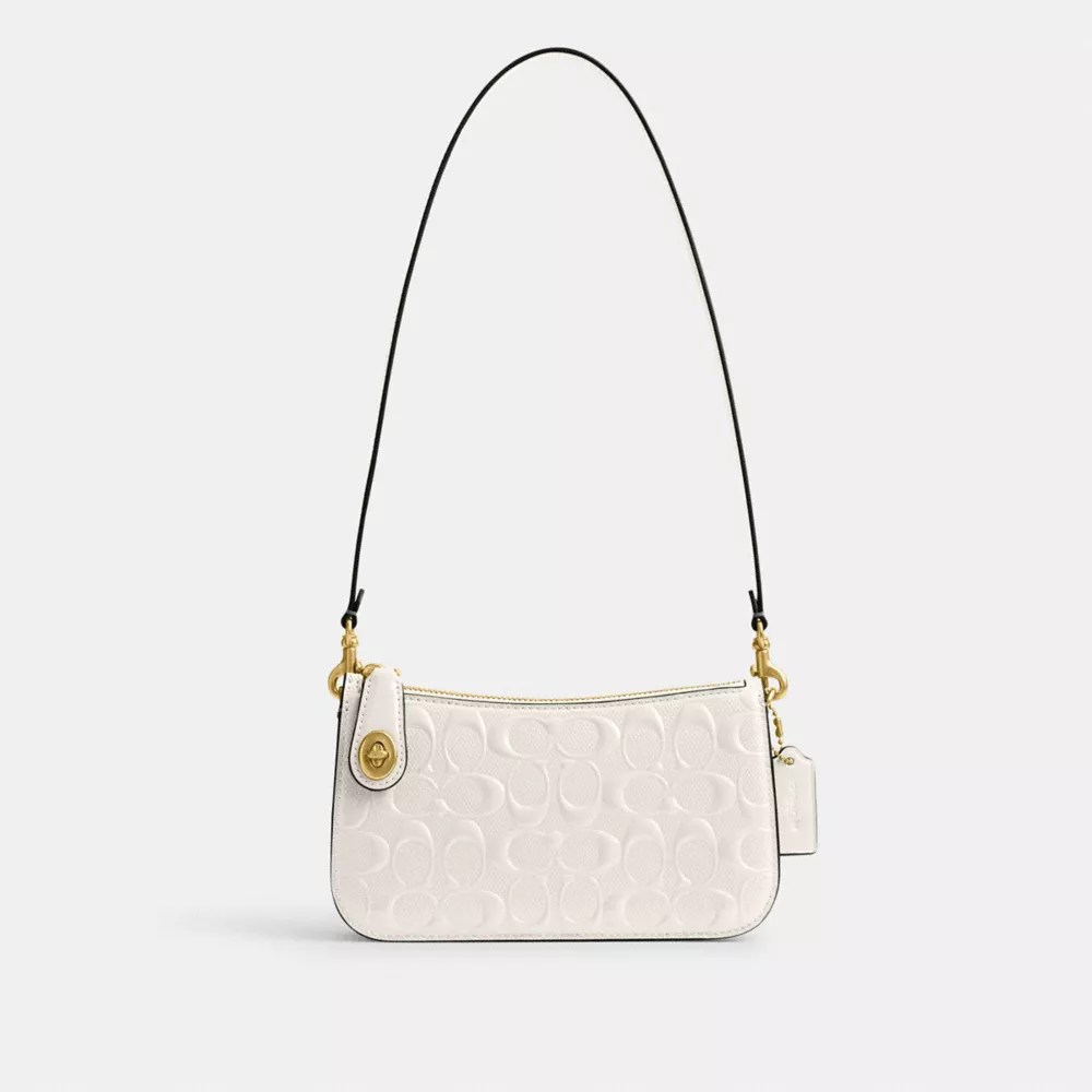 COACH® Penn Shoulder Bag In Signature Leather & Dinky Chain Strap
