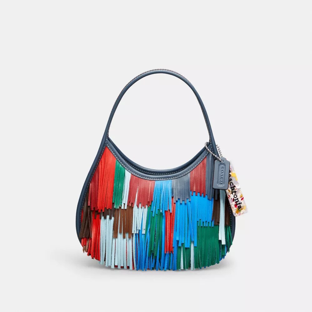 Ergo Bag In Upcrafted Leather With Fringe Coachtopia
