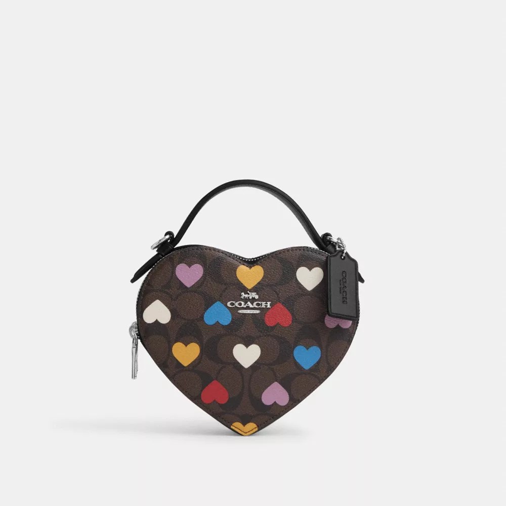 COACH® Outlet Heart Crossbody In Signature Canvas With Heart Print