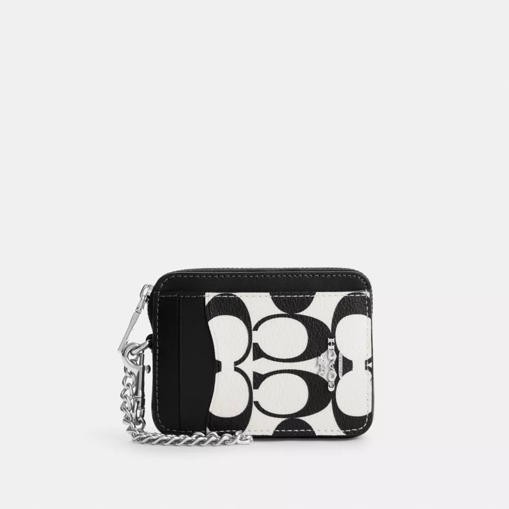 COACH® Outlet Zip Card Case In Signature Canvas