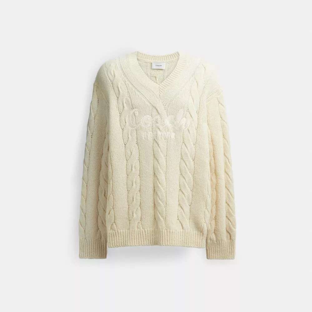 COACH® Signature Sweater In Recycled Wool