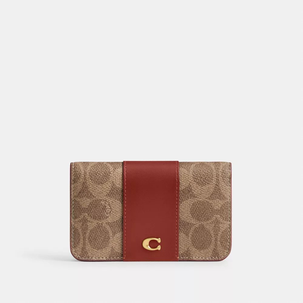 COACH® Essential Slim Card Case In Signature Canvas