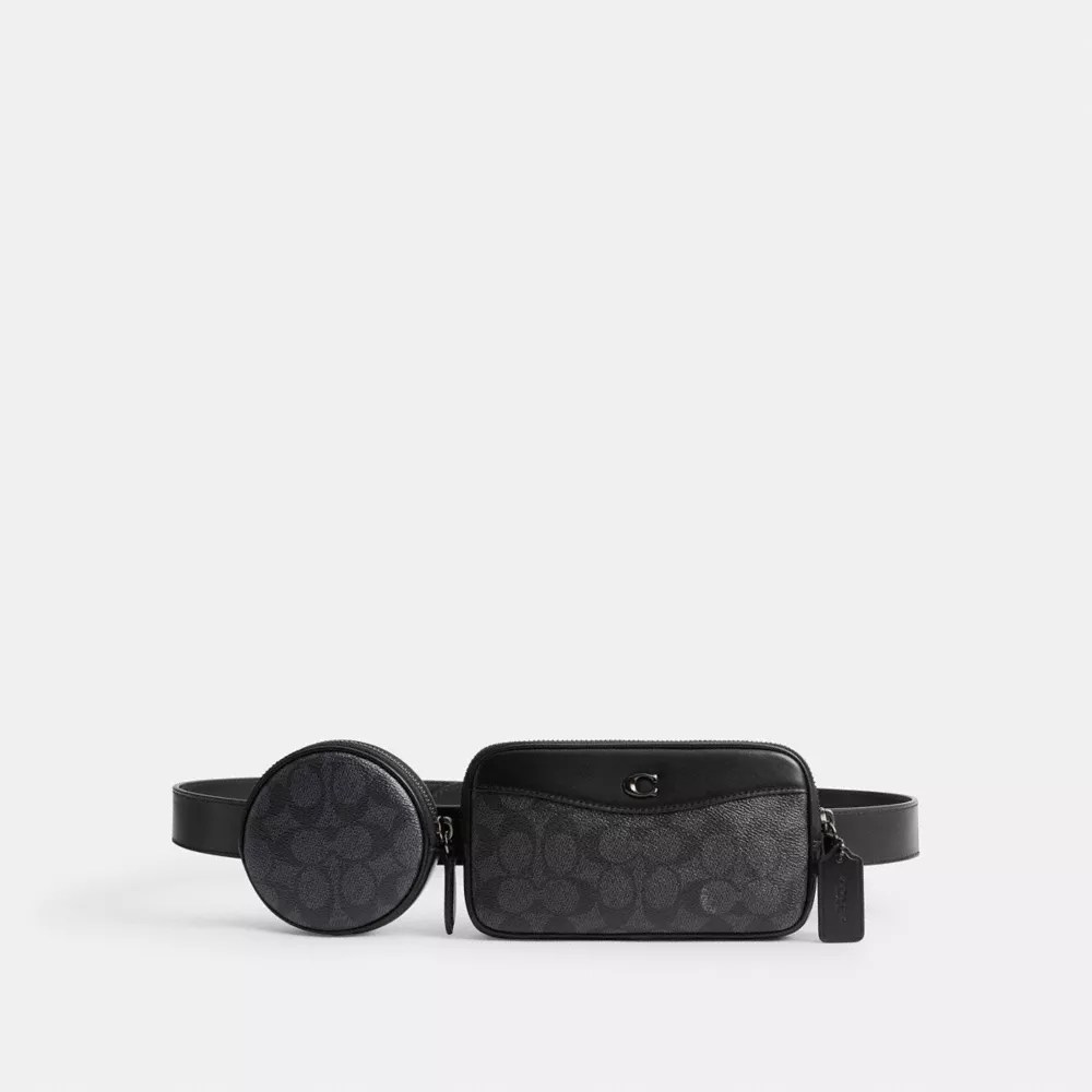COACH® Multi Pouch Belt Bag In Signature Canvas