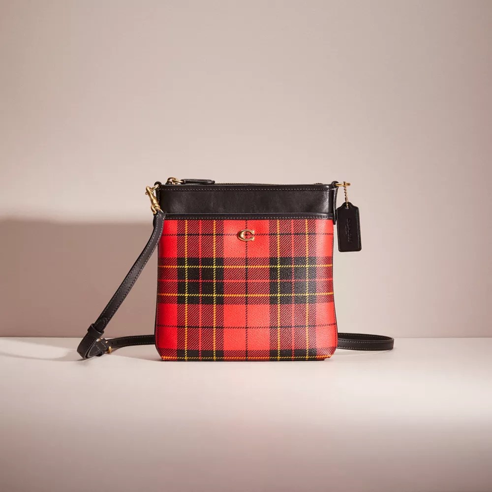 Restored Boxed Kitt Messenger Crossbody With Plaid Print COACH®
