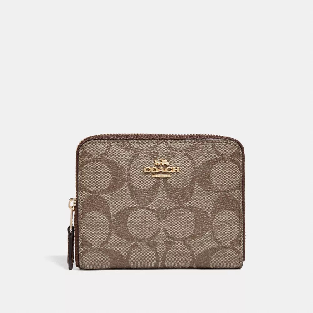 COACH® Outlet COACH® Outlet Small Zip Around Wallet In Signature Canvas