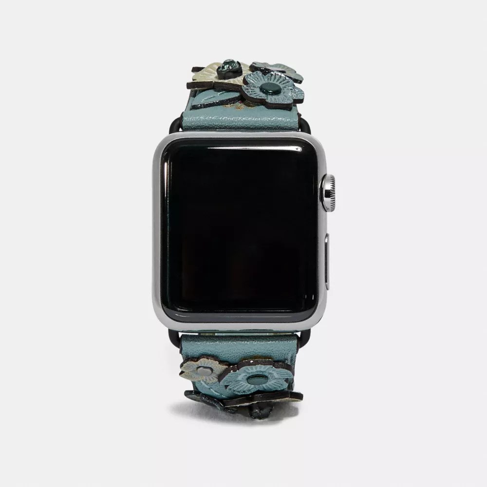 COACH® Apple Watch® Strap With Crystal Tea Rose