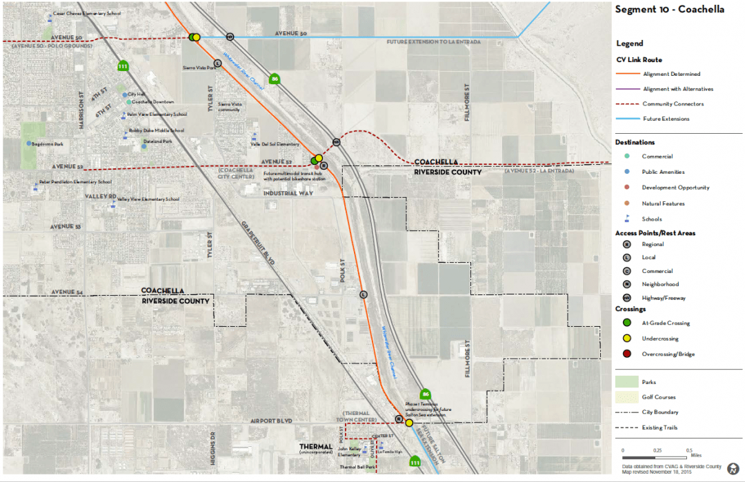 Maps CV Link Coachella Valley Alternative Transportation Route