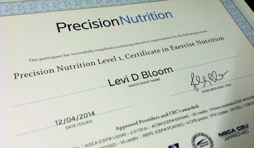 Why I Got The Precision Nutrition Level 1 Certification