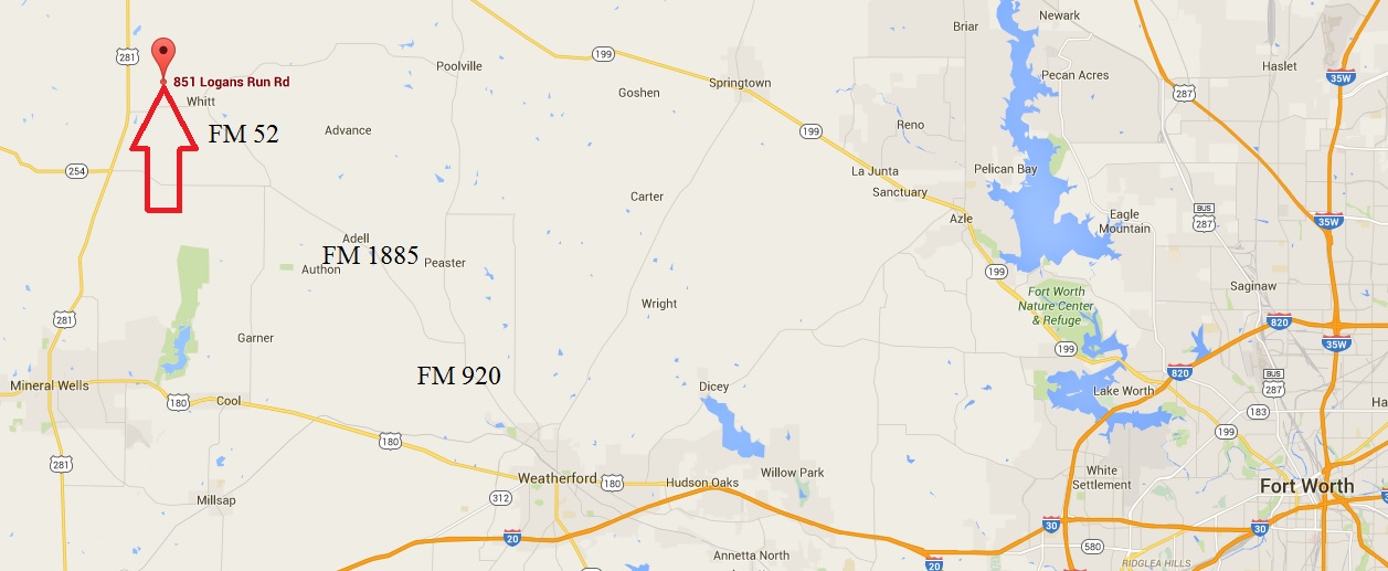 General Map 145 Acre Cattle & Horse Ranch, Northwest of Whitt, Texas