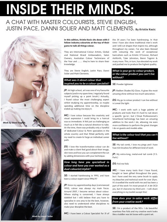 Hair Biz Magazine / 2020 First Feature Co and Pace Salons Brisbane