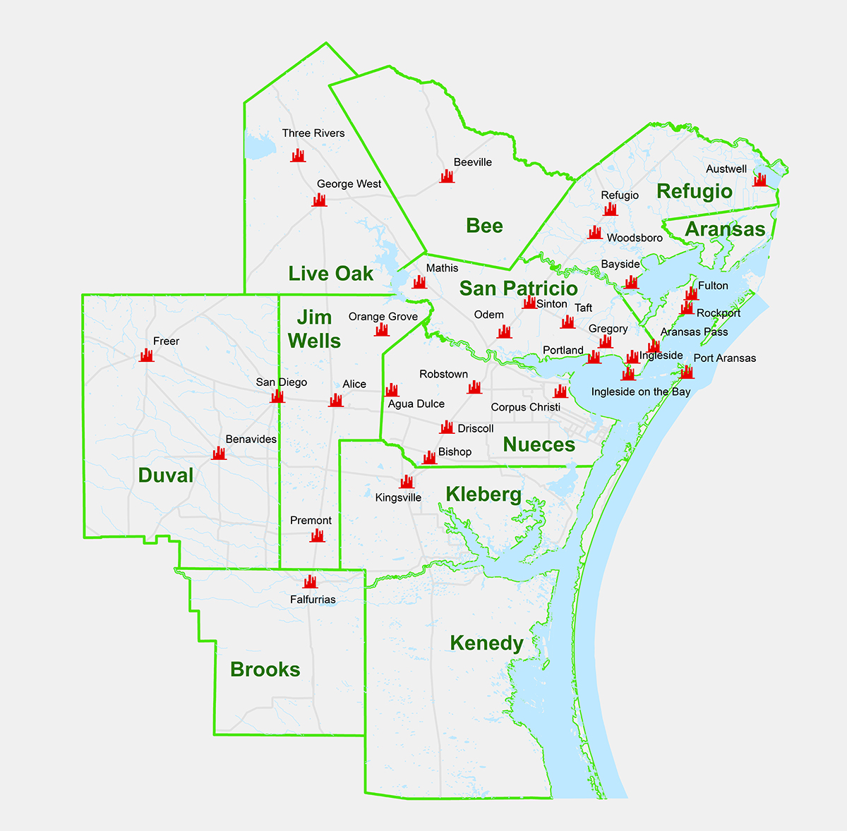 Area Maps Coastal Bend Council of Governments