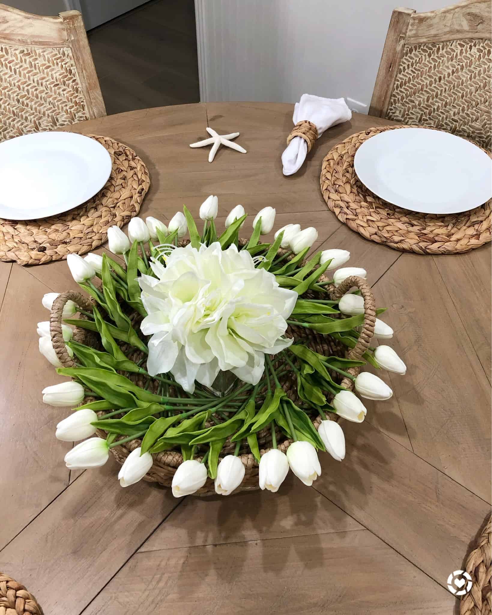 DIY Spring Table Centerpiece Coastal Cheryl