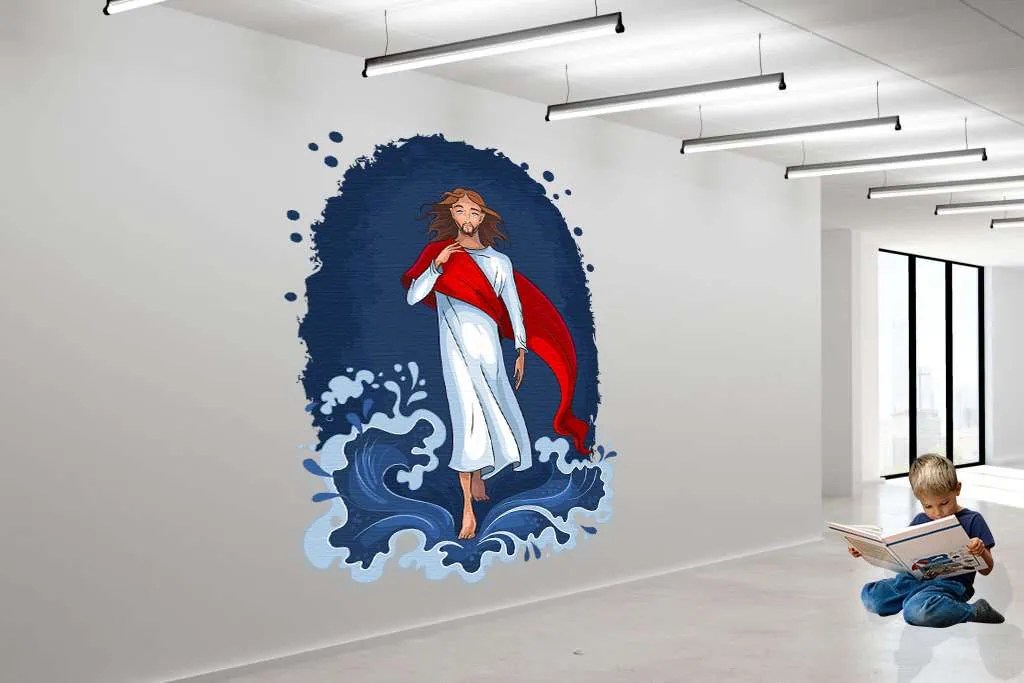 Wall Murals for a Children's Church Coastal Creative